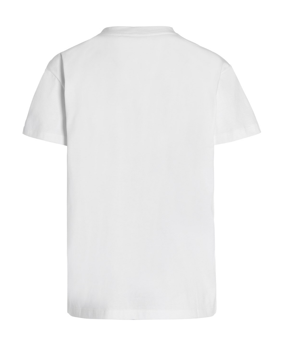 Fabiana Filippi T-shirt With Round Neck And Short Sleeves In White