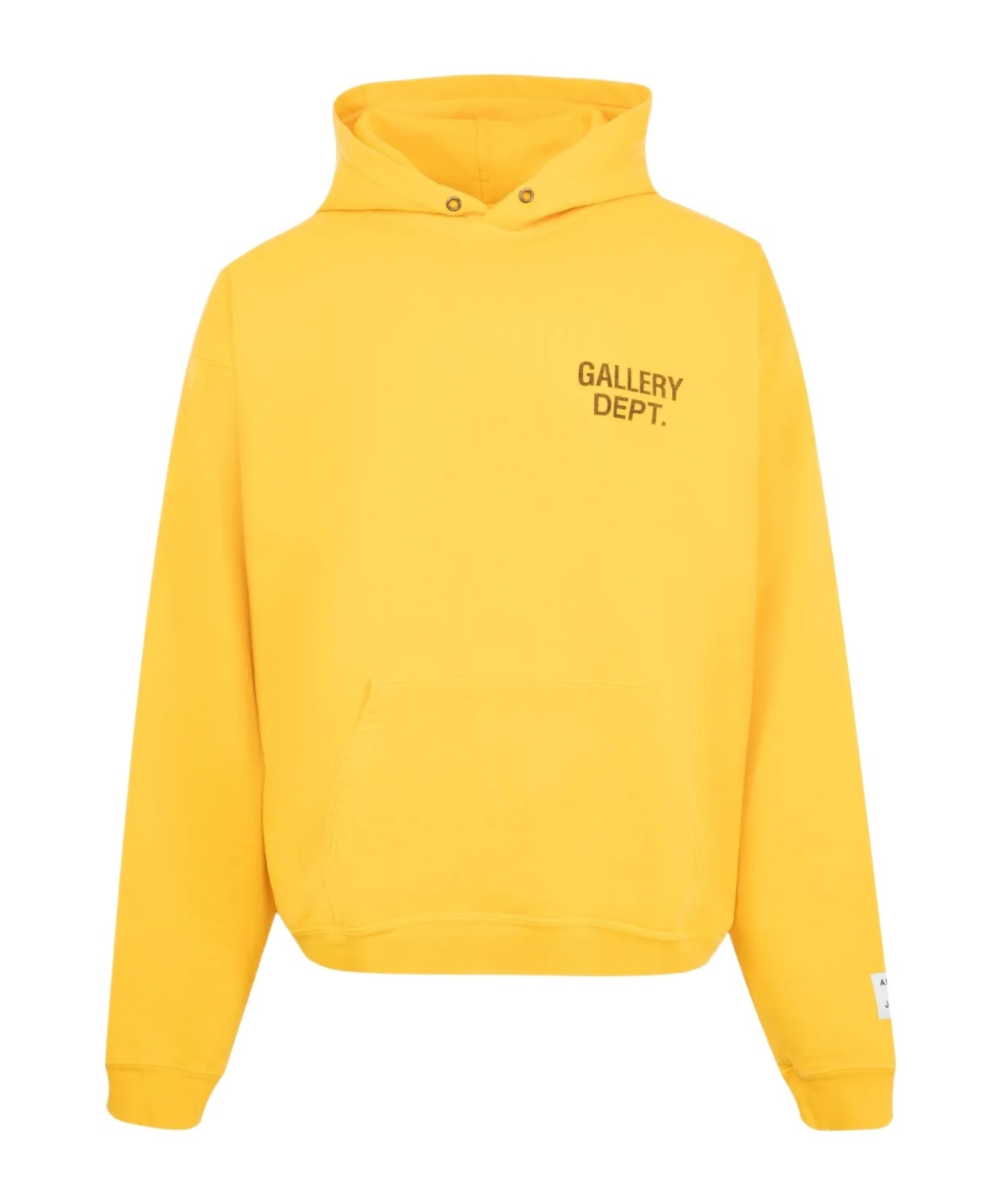 Shop Gallery Dept. 90's Gd-logo Hoodie In Yellow