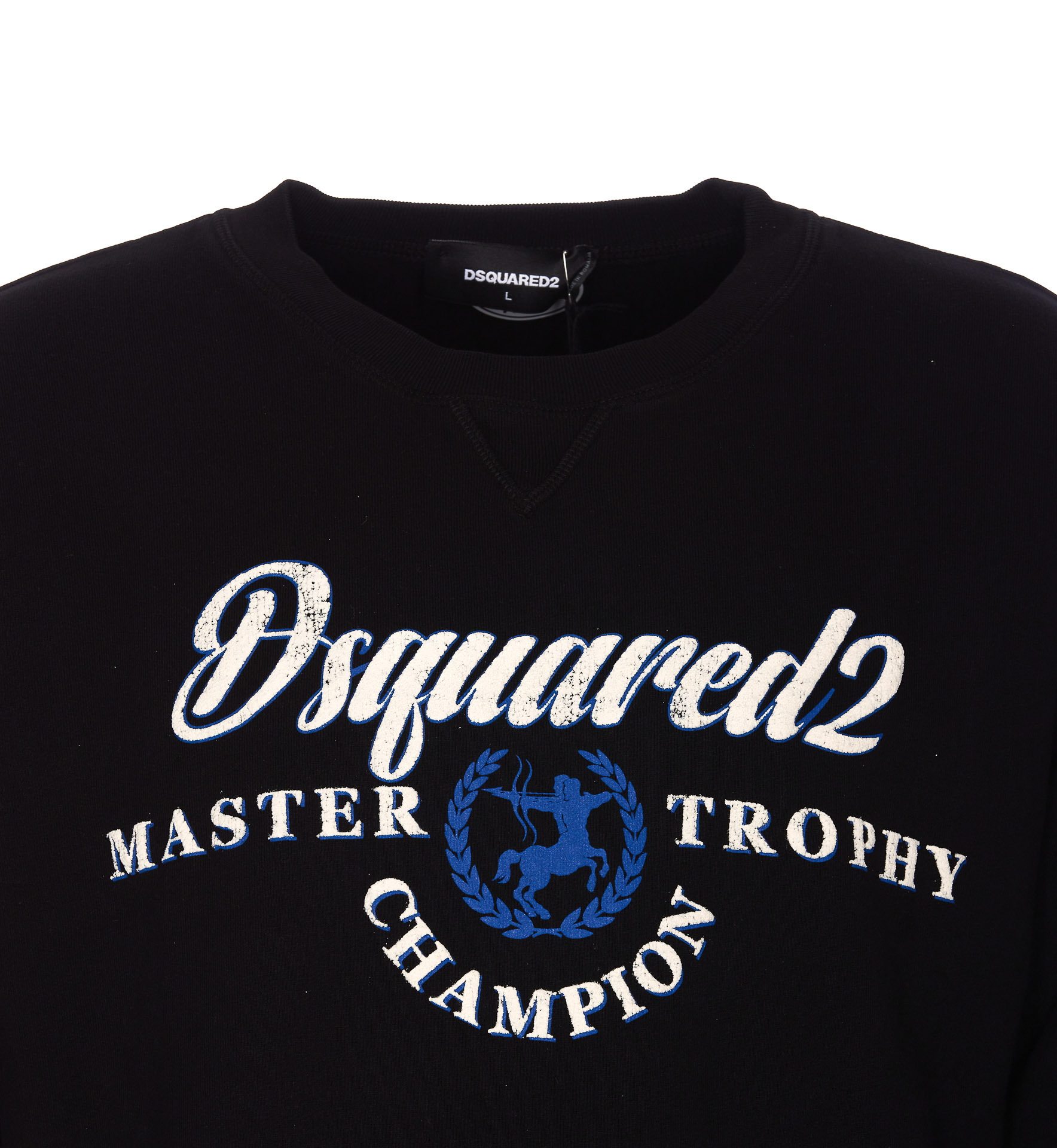 Dsquared2 Logo-print Cotton Sweatshirt In Black