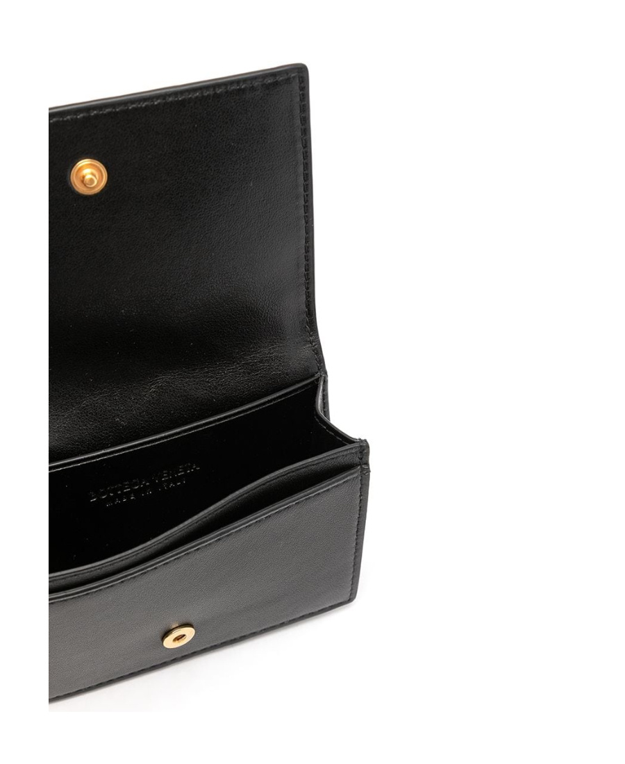 Bottega Veneta Intrecciato 15 Business Card Case In Black