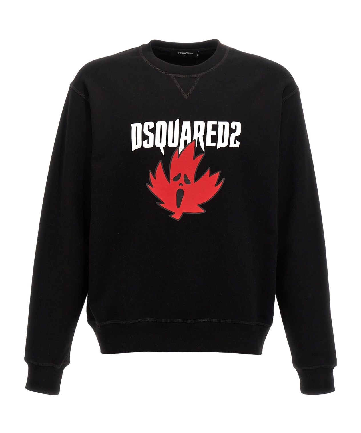 Dsquared2 Logo Printed Crewneck Sweatshirt In Black