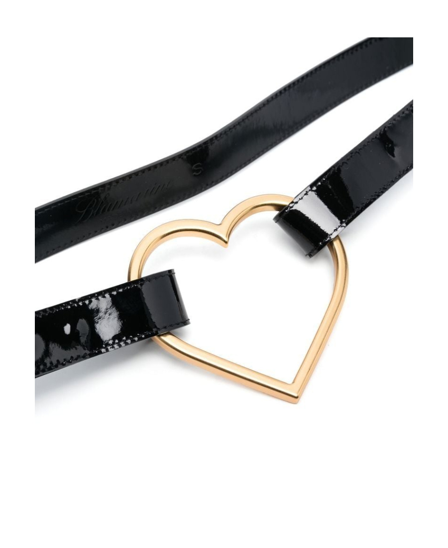 Blumarine Heart-buckle Belt In Black