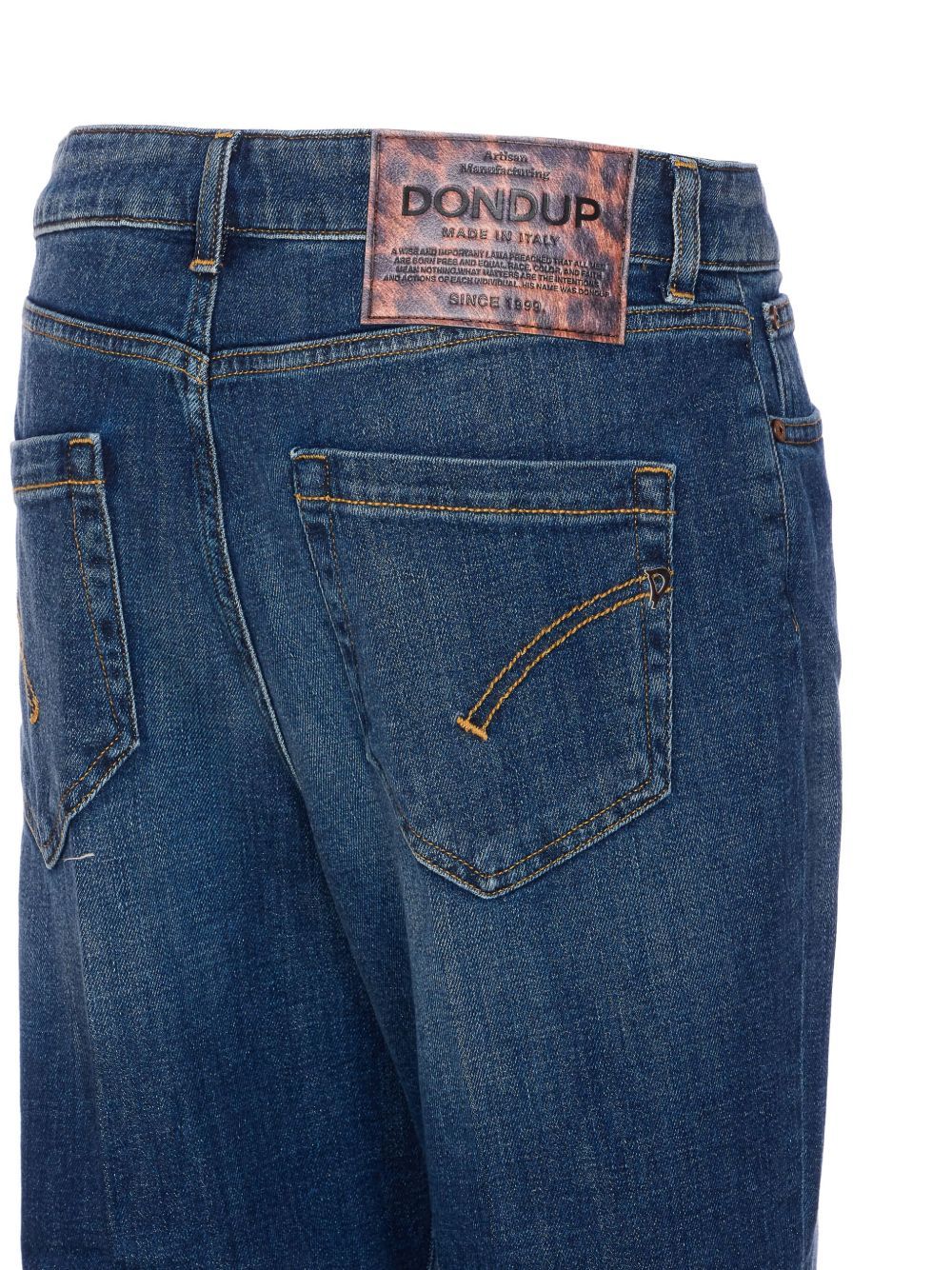 Dondup Trousers Loose Fit Rolled Cuffs In Blue