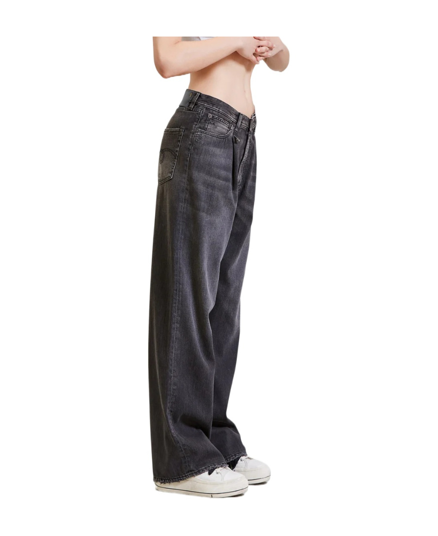 R13 Ellery Wide-leg Jeans In Black