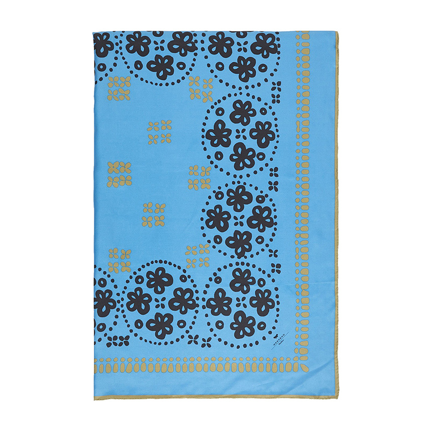 Weekend Max Mara Patterned Silk Scarves In Blue