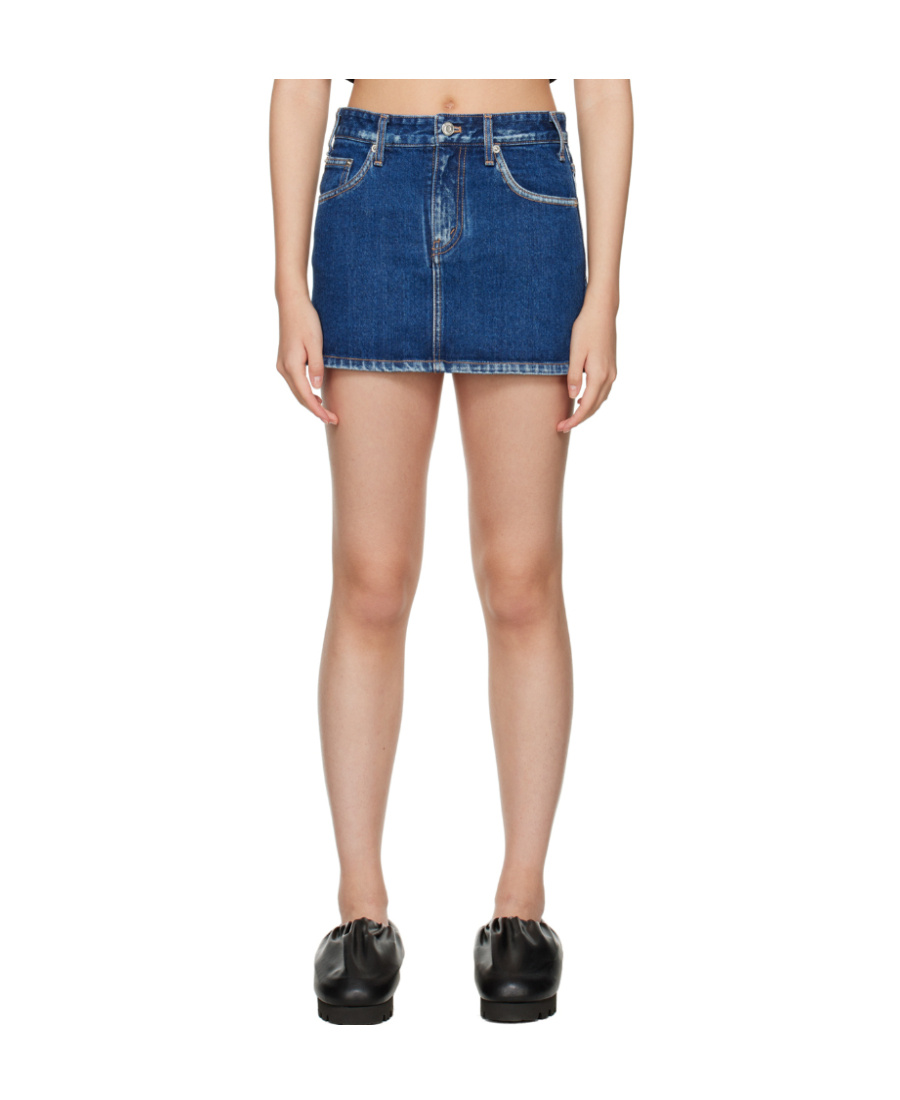 We11 Done Low-rise Mini Skirt In Nude