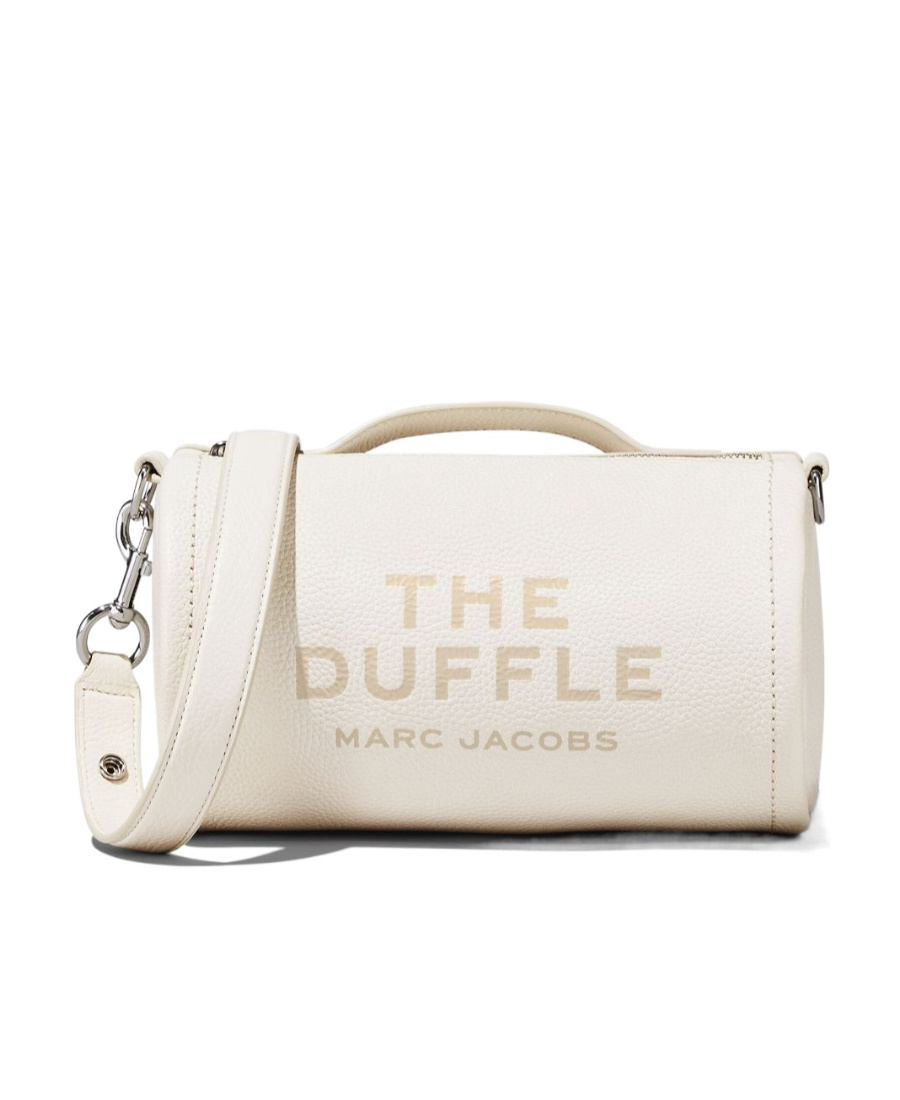 Marc Jacobs Cream Leather Duffle Bag In White