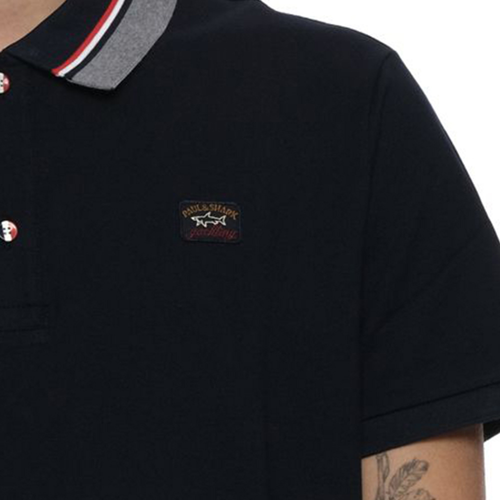 Paul & Shark Save The Seas Polo Shirt In Black