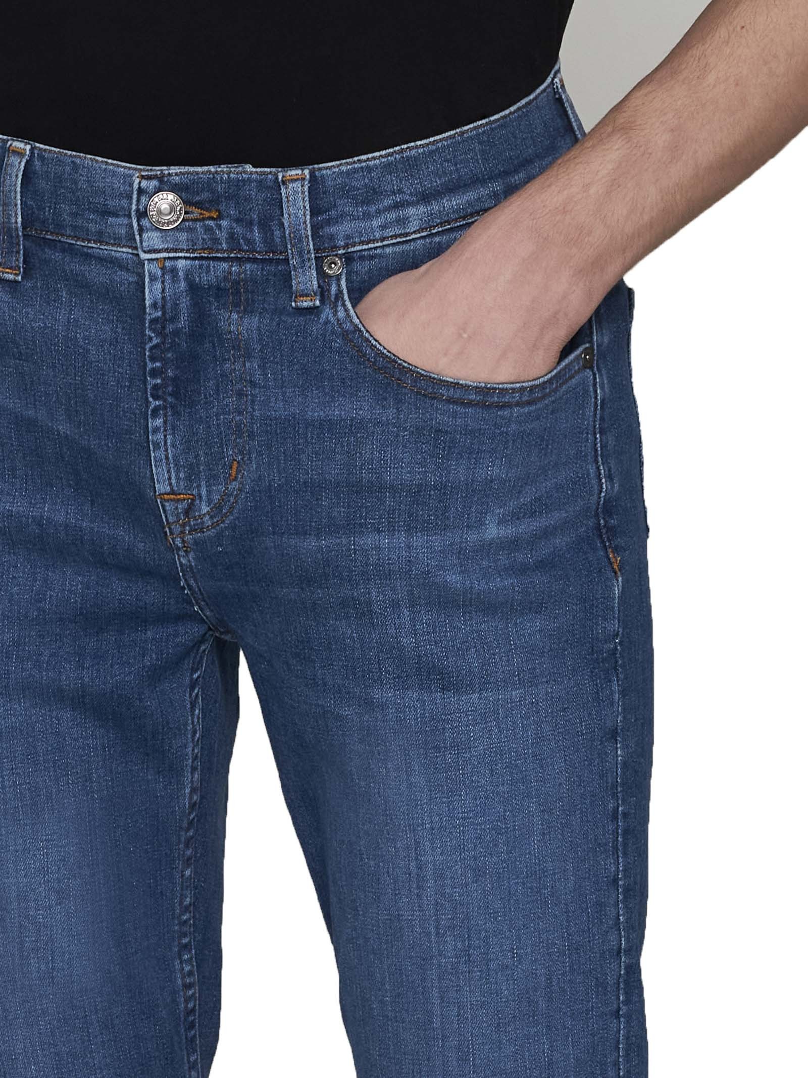 7 For All Mankind Slim-leg Cotton Jeans In Blue