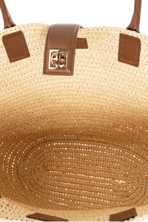 Anine Bing Logo Shoulder Bag In Brown