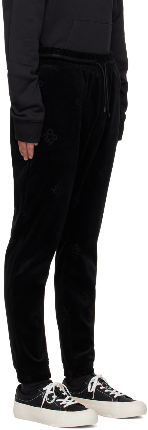 Hugo Boss Embossed Sweatpants In Black