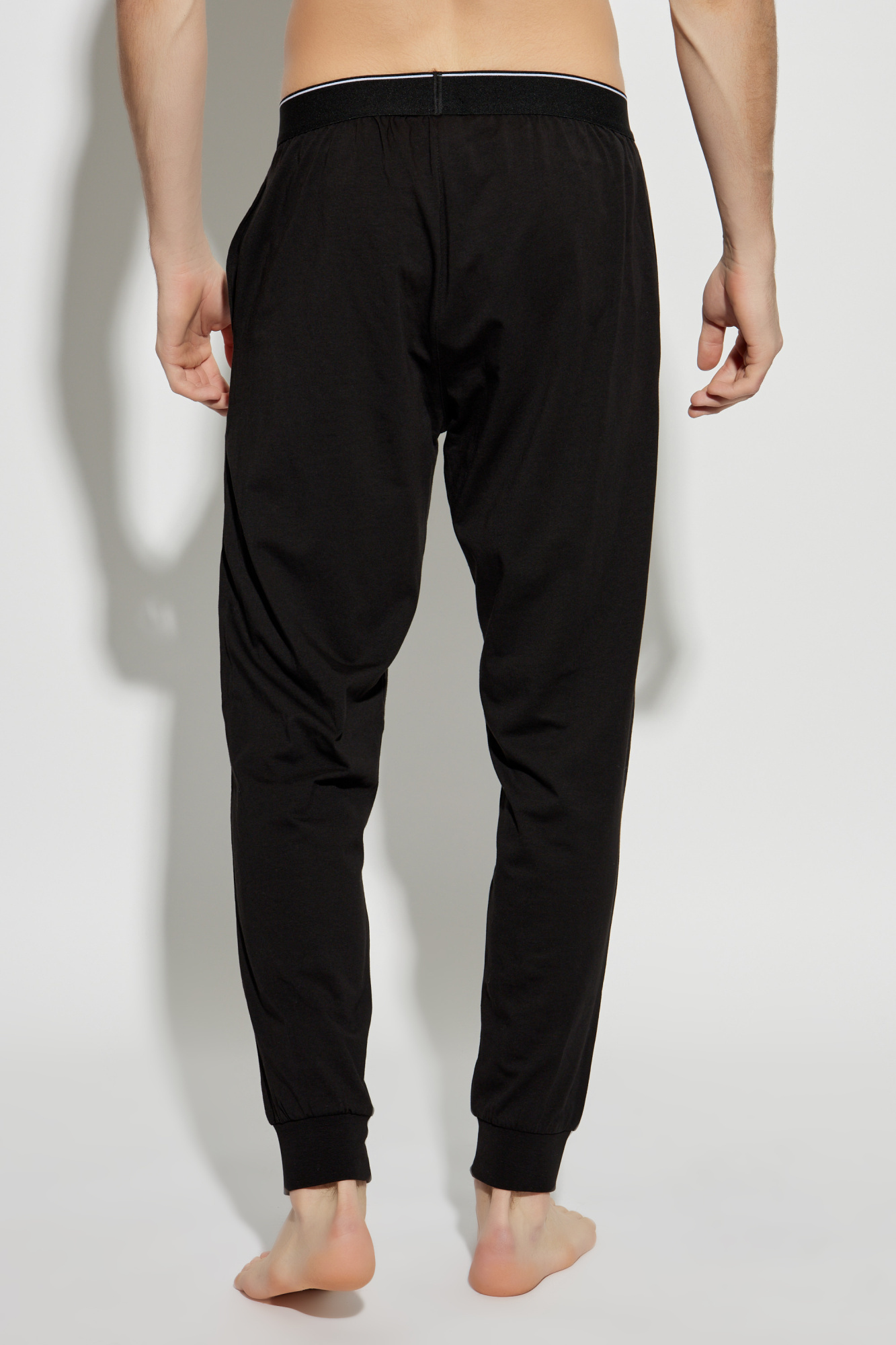 Diesel Elastic Casual Pants In Black