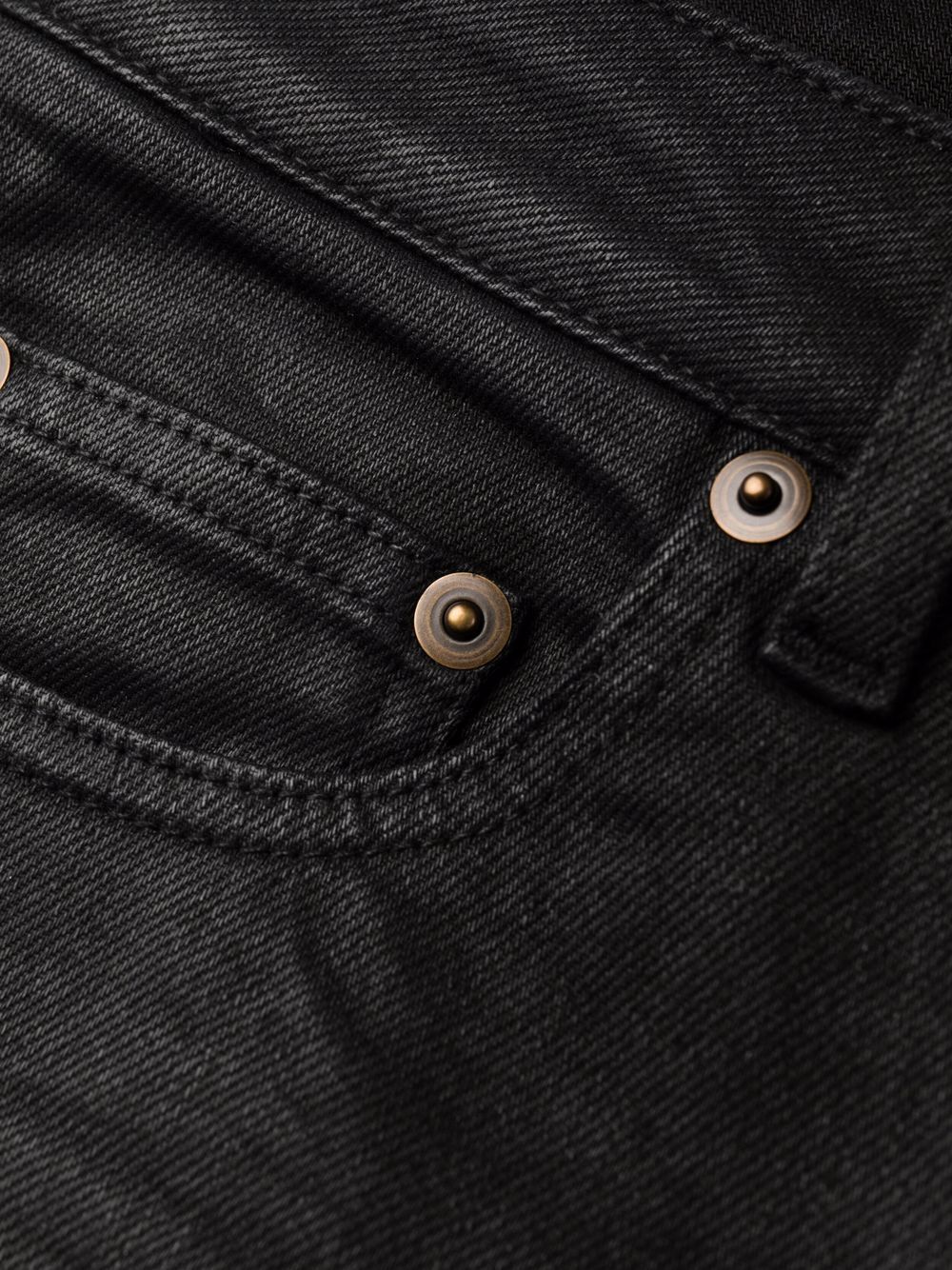 SAINT LAURENT LOGO-PATCH DENIM JEANS