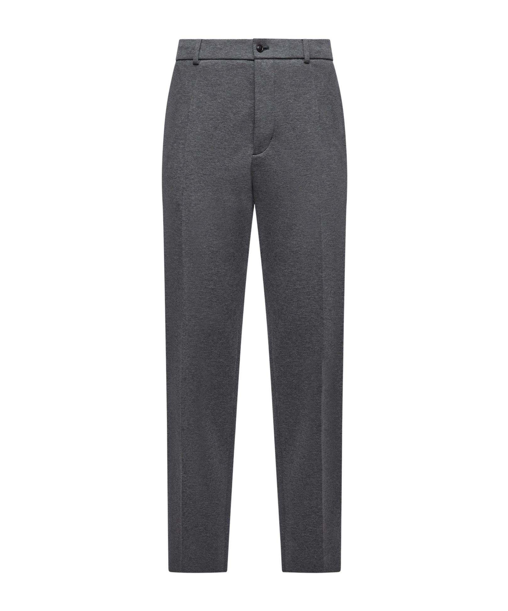 Moncler Cotton Blend Tailored Trousers In Gray
