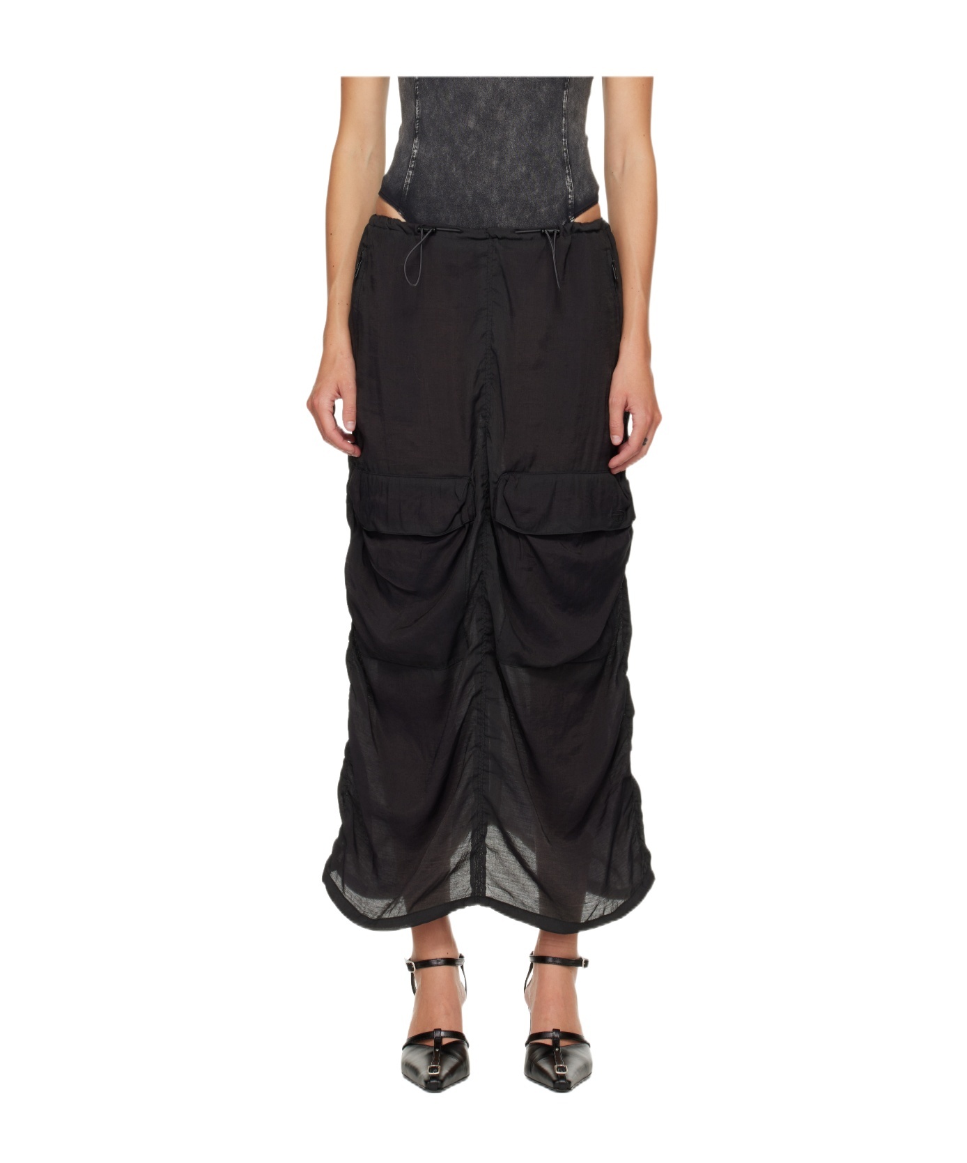 Diesel O-racle Maxi Skirt In Black