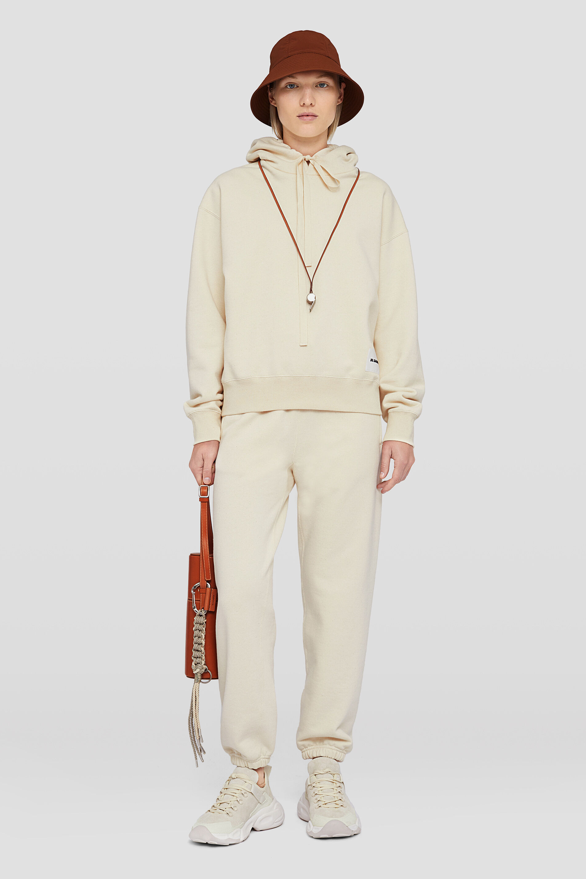 Jil Sander Jersey Drawstring-waist Sweatpants In White