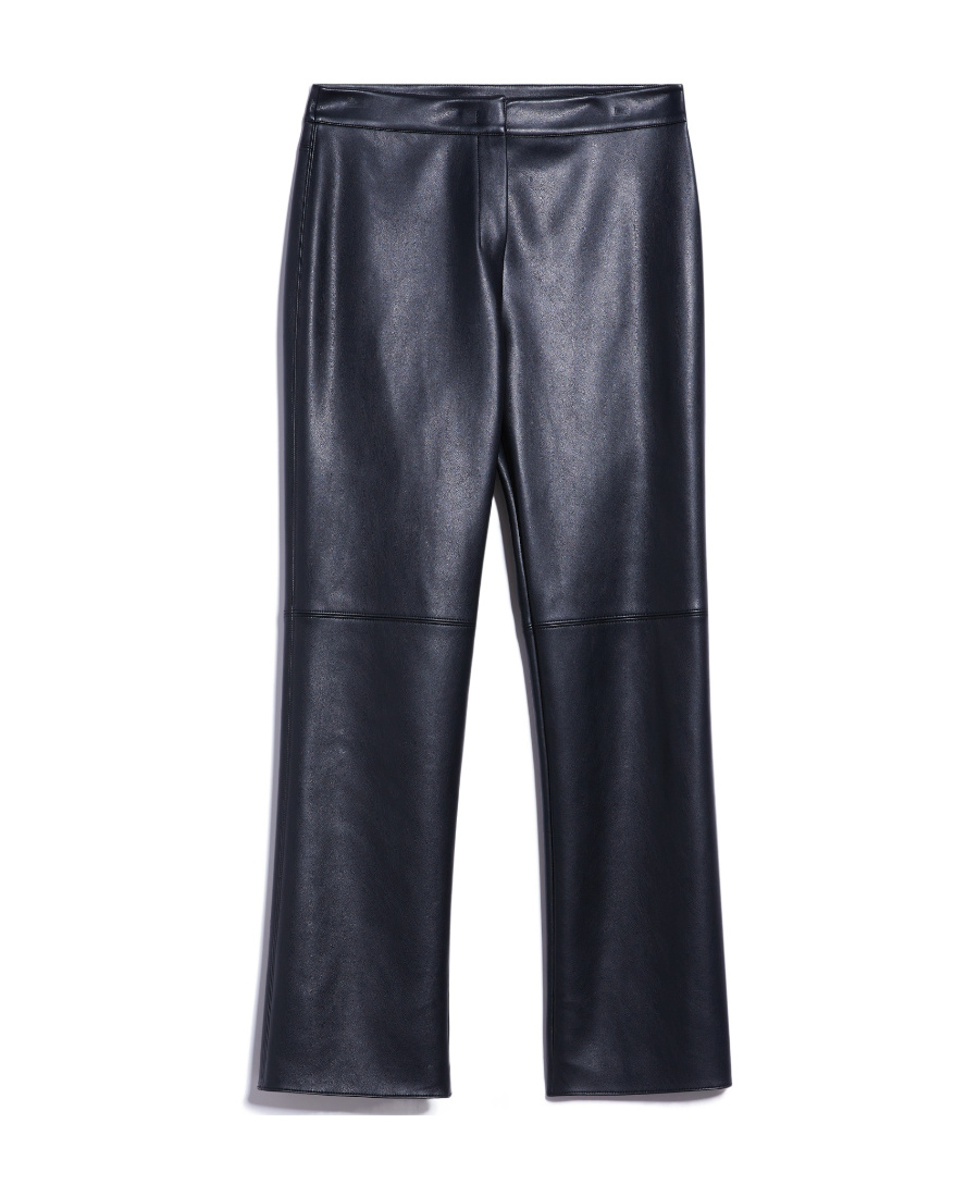Max Mara Coating Effect Casual Pants In Black