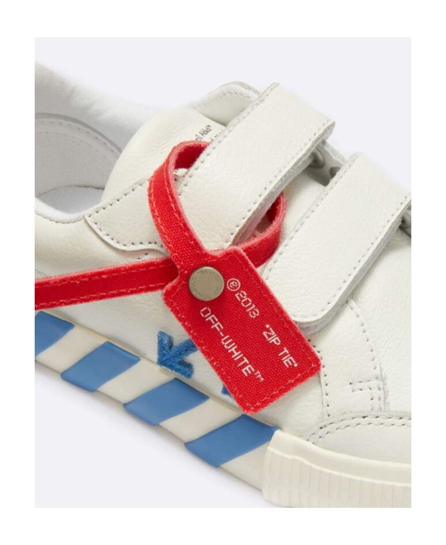 Off-white Boys Vulcanized Velcro Strap Trainers Eu 36 Uk 3 By Childsplay Clothing In White