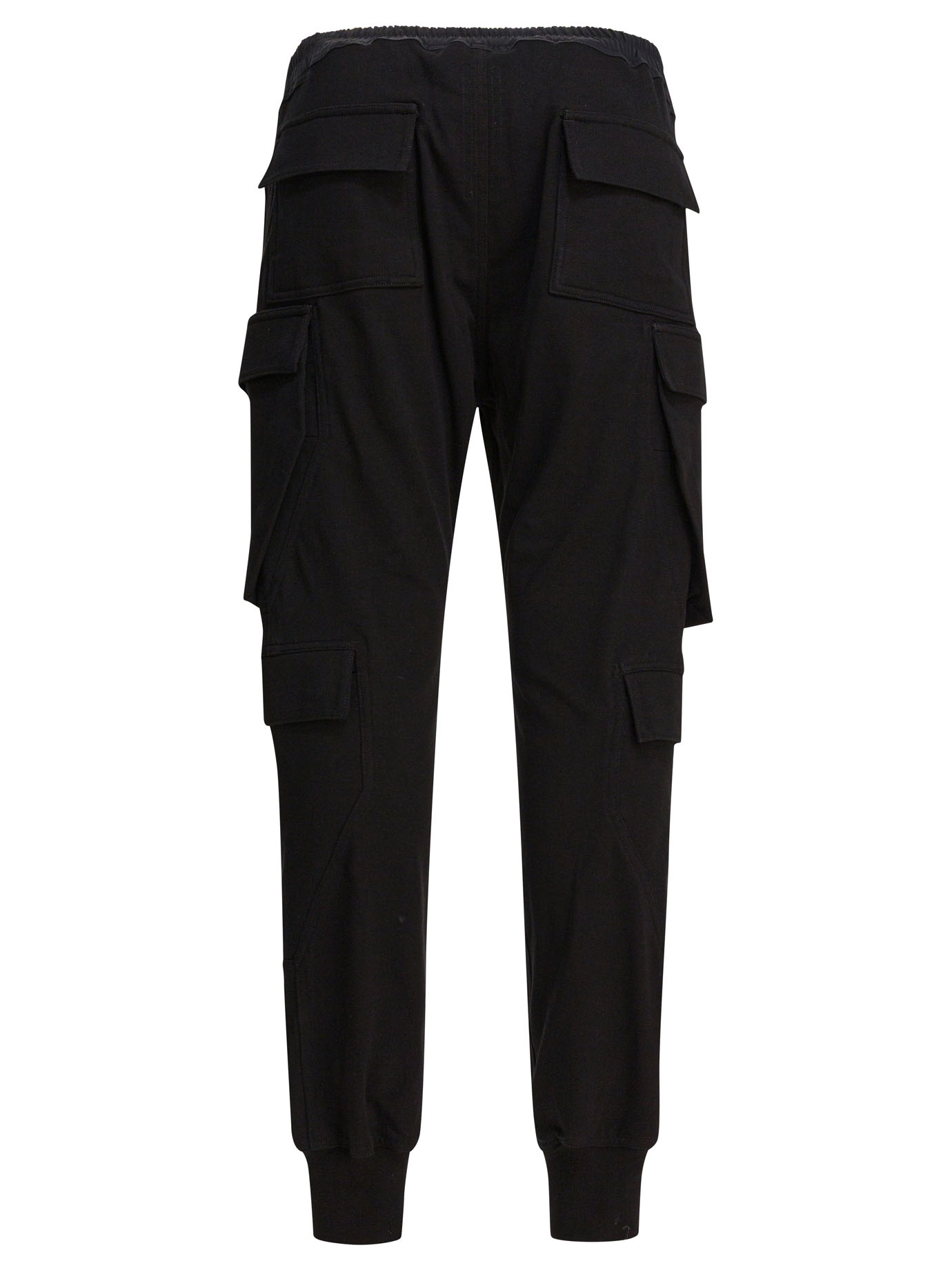 Rick Owens Men Mastodon Megacargo Organic Cotton Jogging Trouser In Black