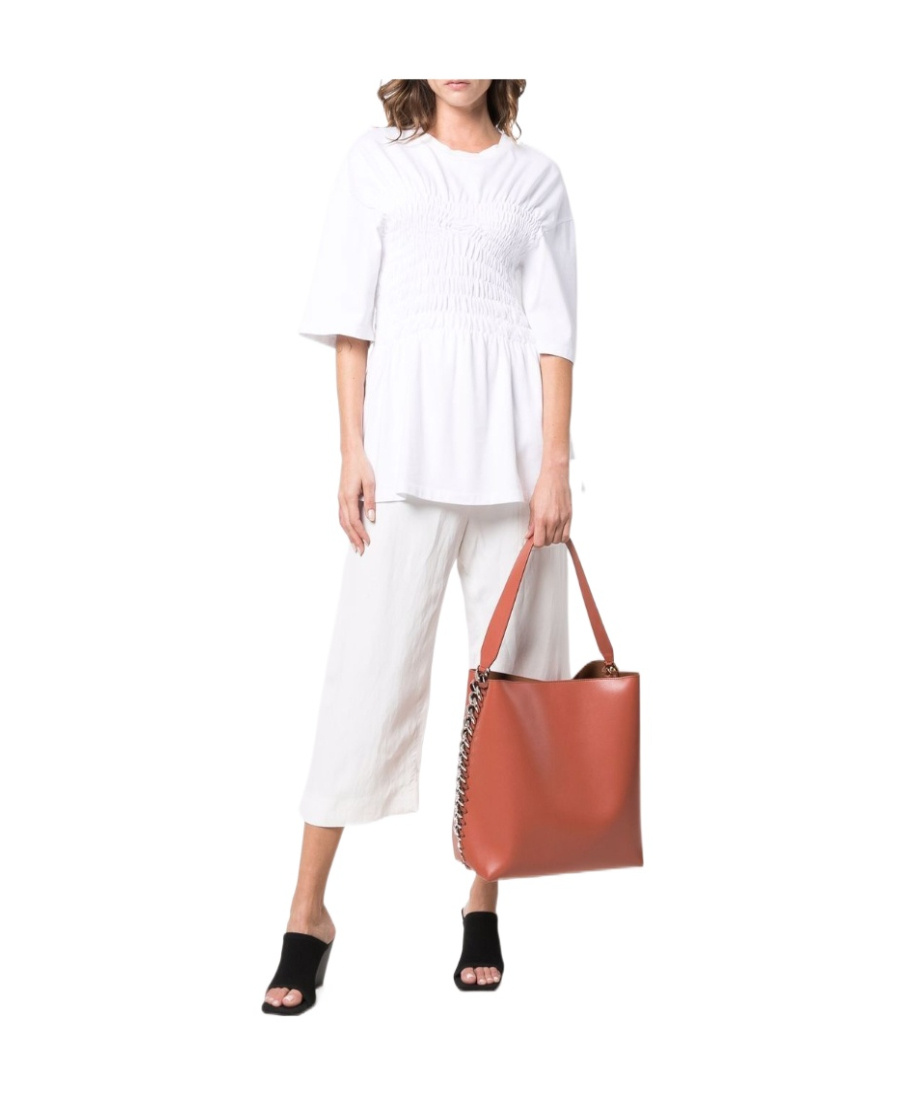 Stella Mccartney Chain-trimmed Tote Bag In Brown