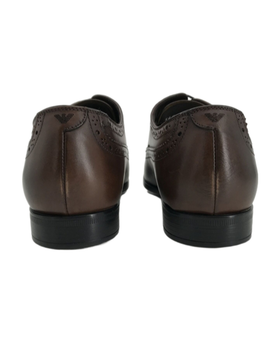 Emporio Armani Logo Business Casual Shoes In Black