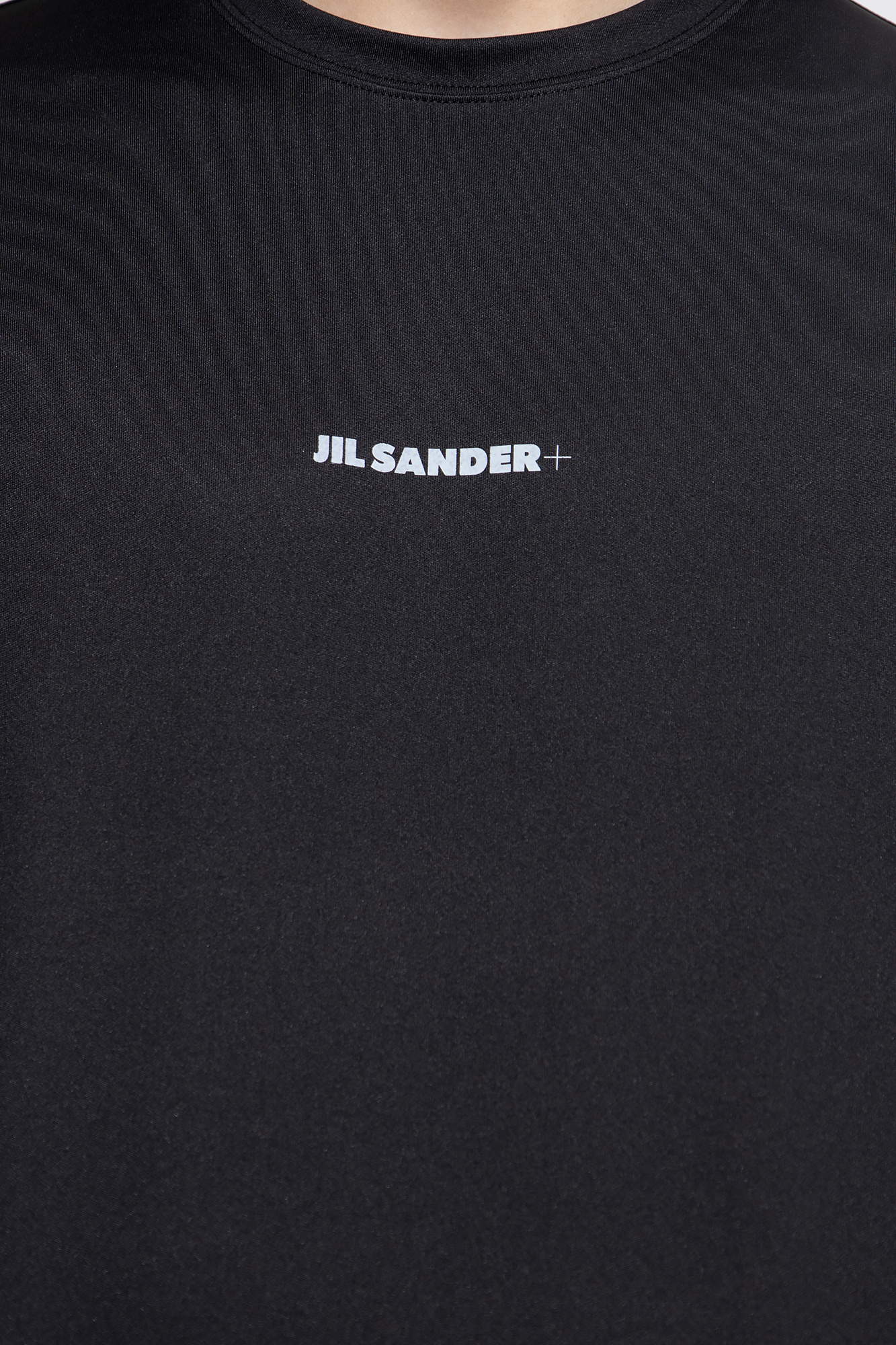 Jil Sander Technical Fabric Crew-neck T-shirt In Black