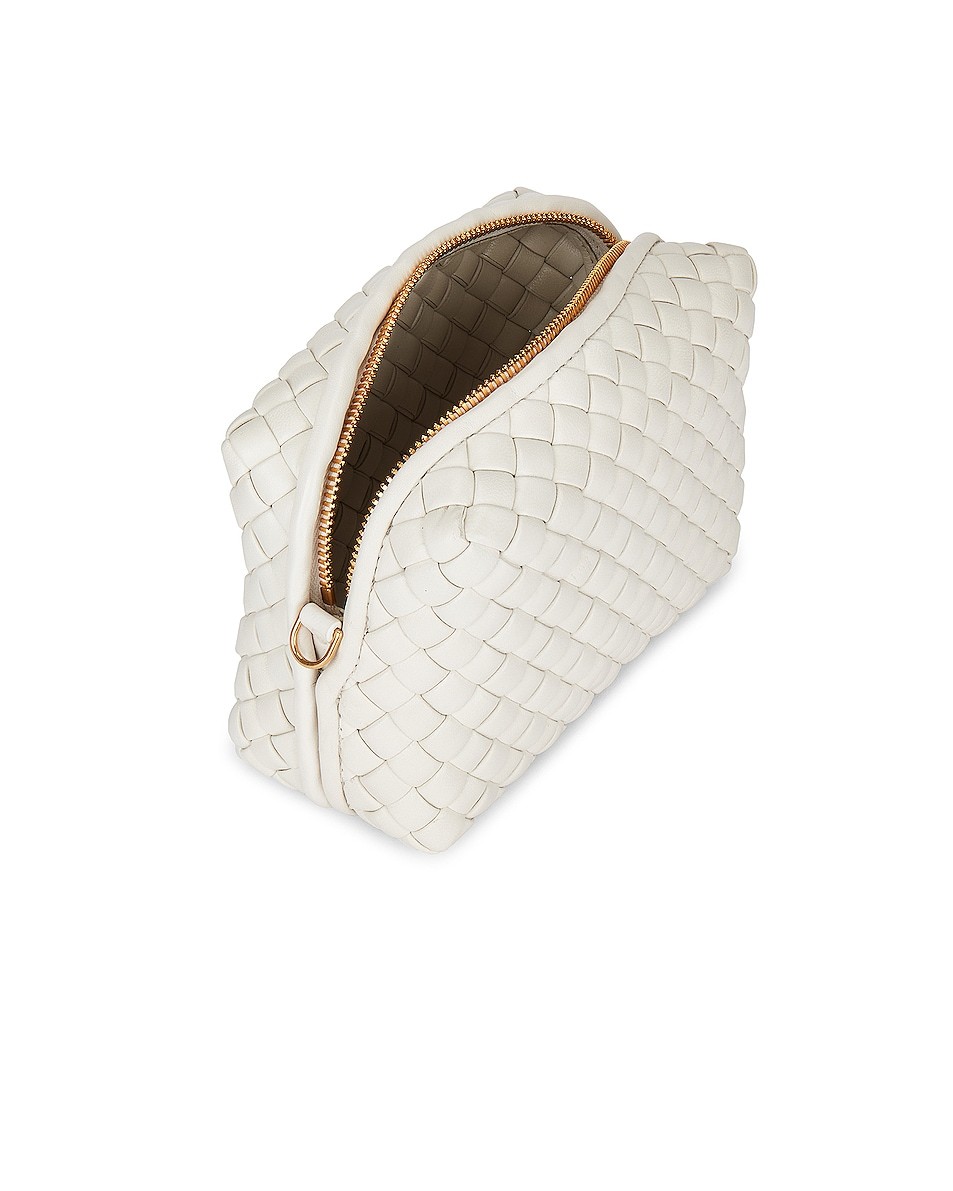 Bottega Veneta Loop Small Intrecciato Napa Shoulder Bag In White