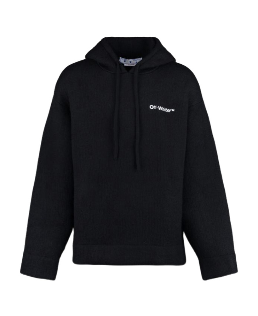 Off-white Blackwhite Windy Arrow Skate Hoodie In Black