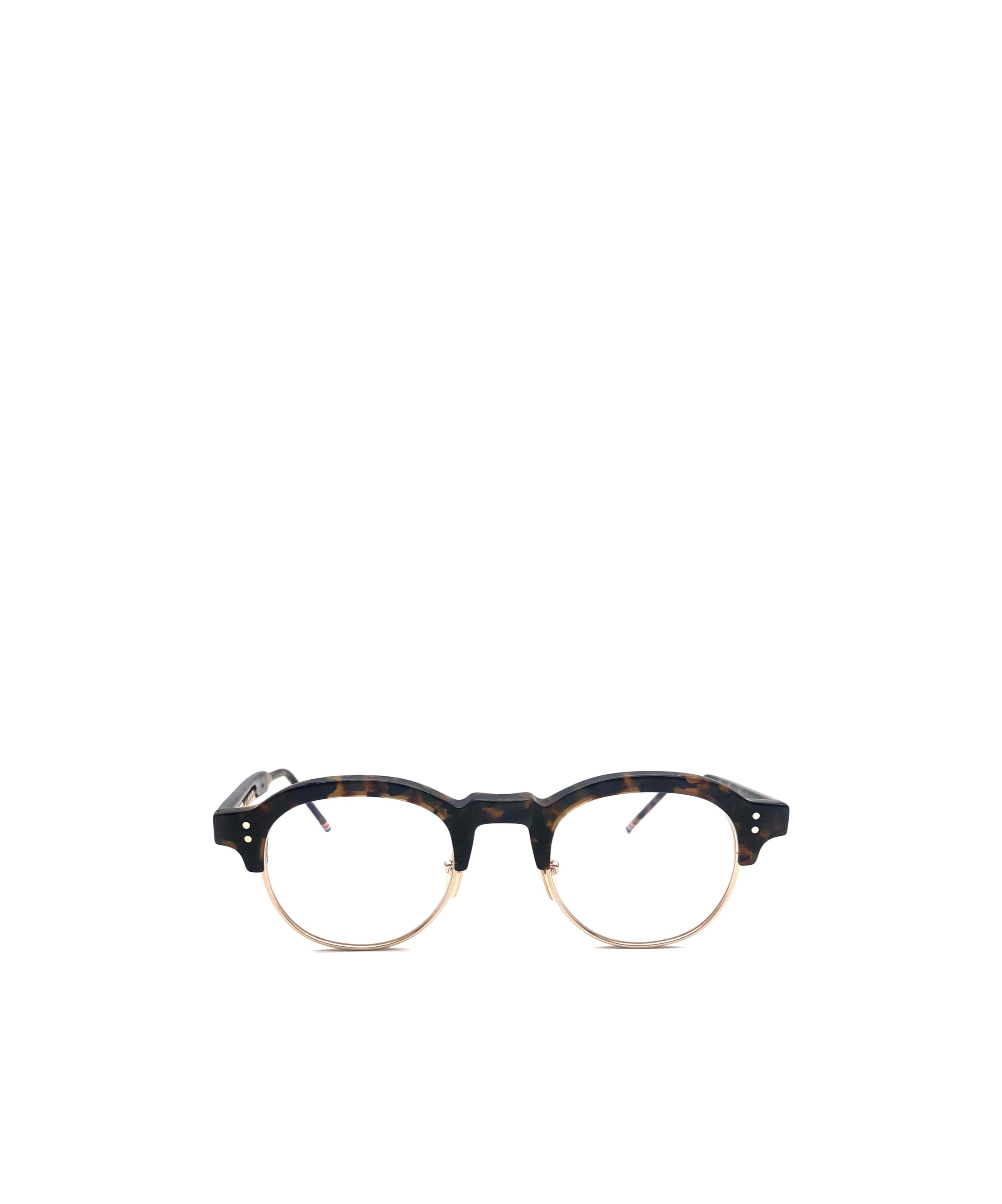 Thom Browne Eyewear Round Frame Glasses In Black