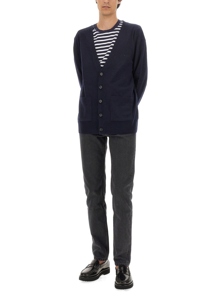 Apc A.p.c. Mens Martin Stonewashed Black Denim Jeans In Black