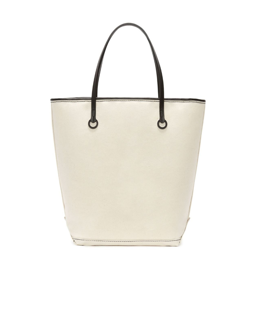 Jw Anderson Jw Tall Anchor Logo Plaque Tote Bag In White