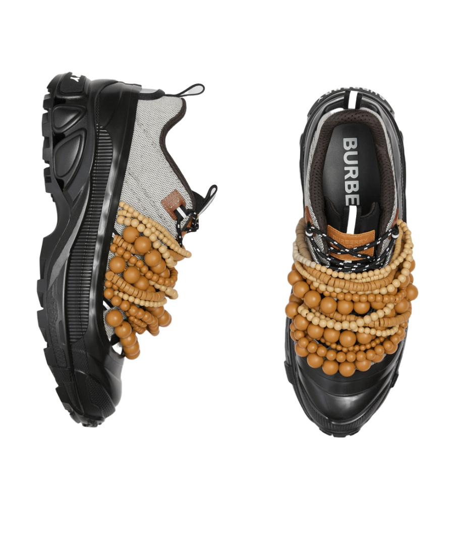 Burberry Arthur Bead-embellished Low-top Sneakers In Black