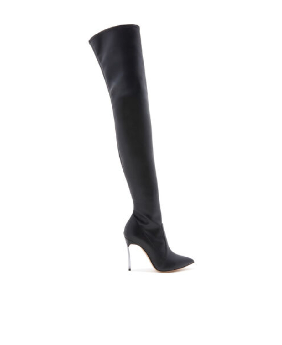 Casadei Blade 115mm Stretch-leather Boots In Black