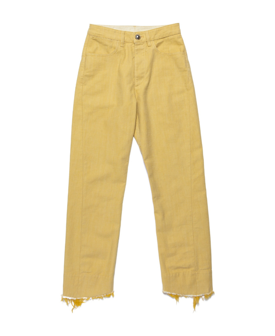 Jil Sander High-waisted Straight-leg Trousers In Yellow