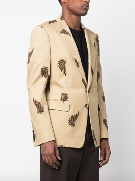 Dries Van Noten Long-sleeved Coat In Nude