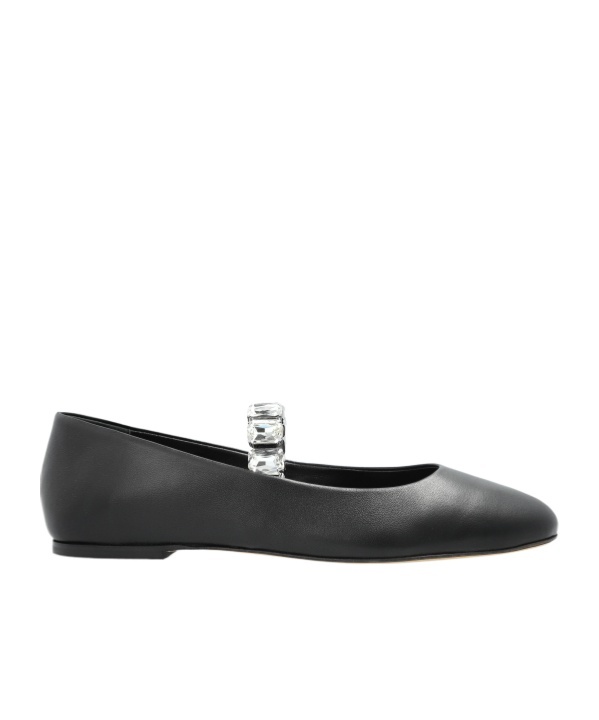 Casadei Crystal-embellished Ballet Flats In Black