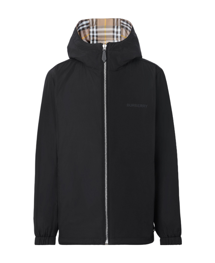 Burberry Stanford Reversible Hooded Jacket With Tartan Pattern In Multicolor