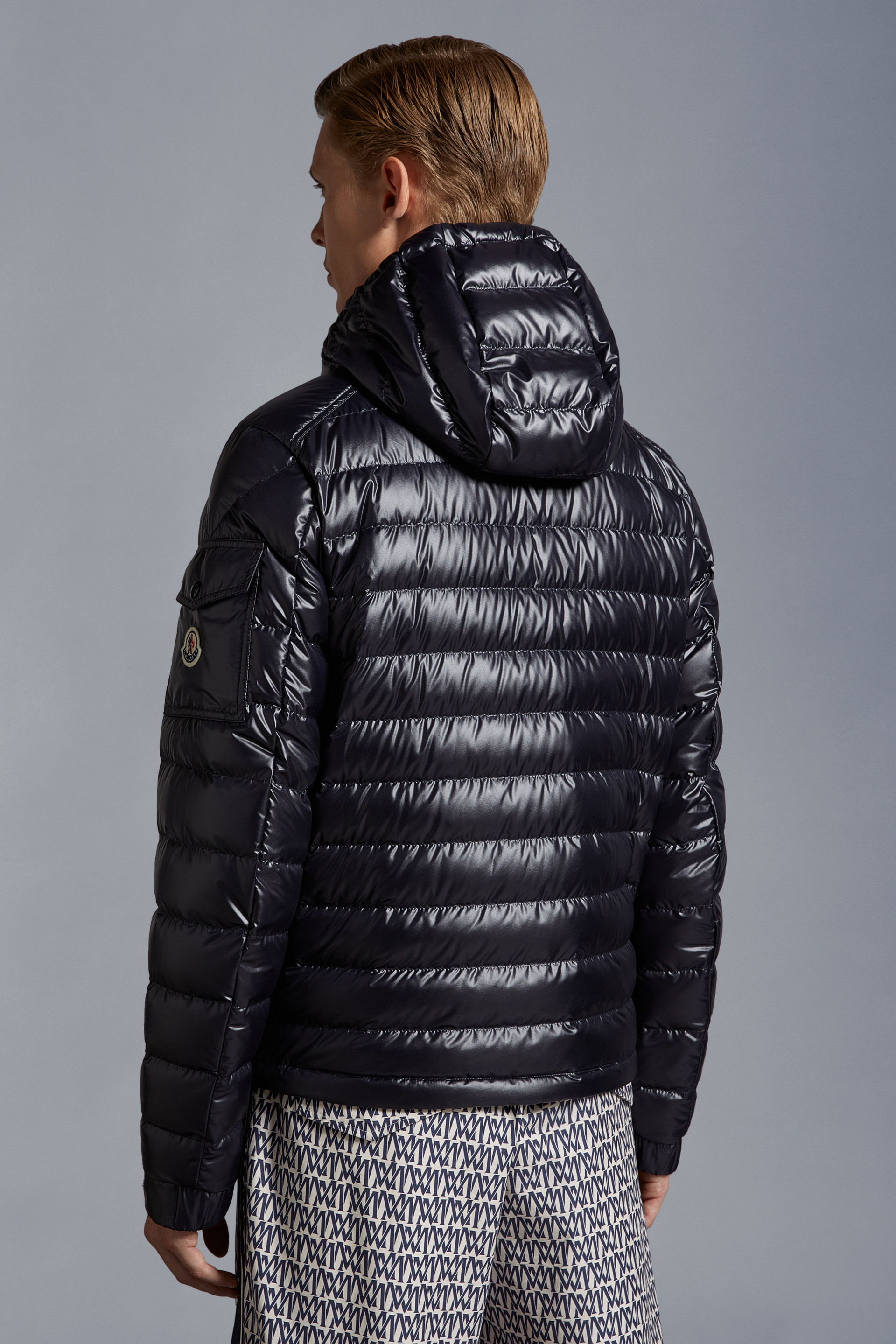 Moncler Down Lauros Puffer Jacket In Blue