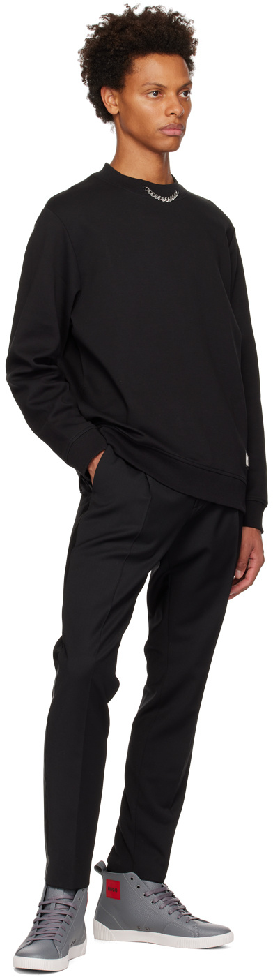 Shop Hugo Boss Round-neck Pullover Sweater In Black