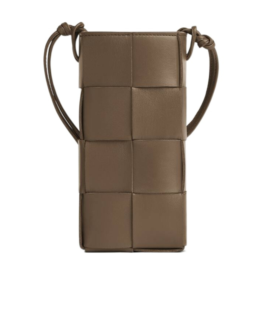 BOTTEGA VENETA CASSETTE STRAP PHONE POUCH