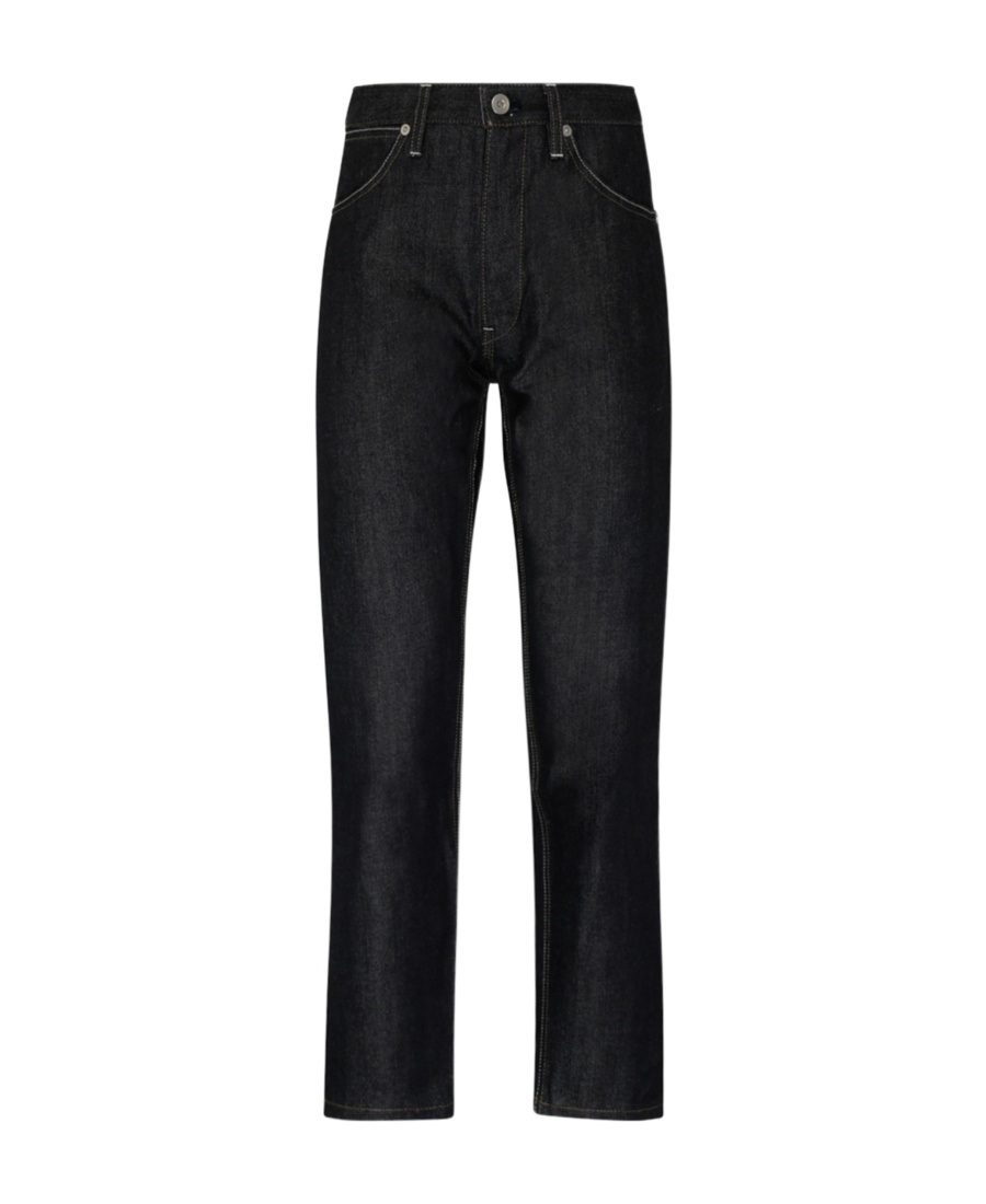 Jil Sander Contrast-stitching Cotton Jeans In Black