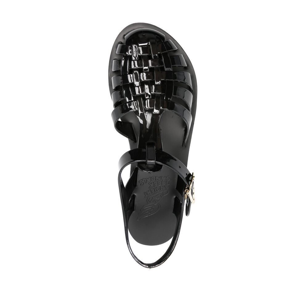 Ancient Greek Sandals Homeria Jelly Flat Sandals In Black
