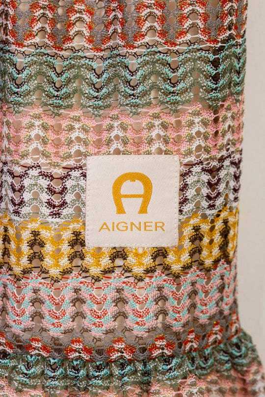 Shop Aigner Fancy-knitted Skirt In Nude