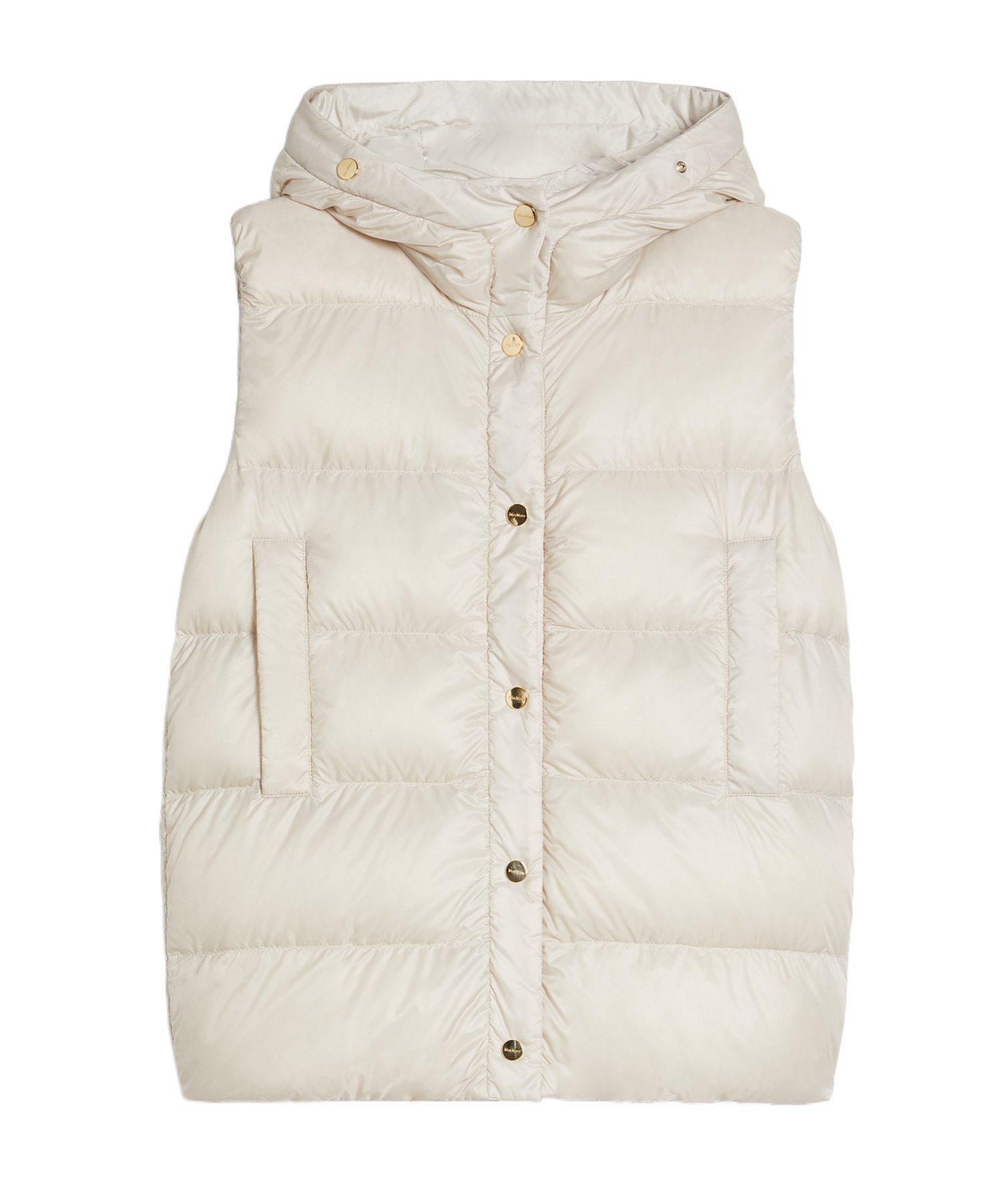 Max Mara Reversible Off-white Jsoft Down Gilet In White