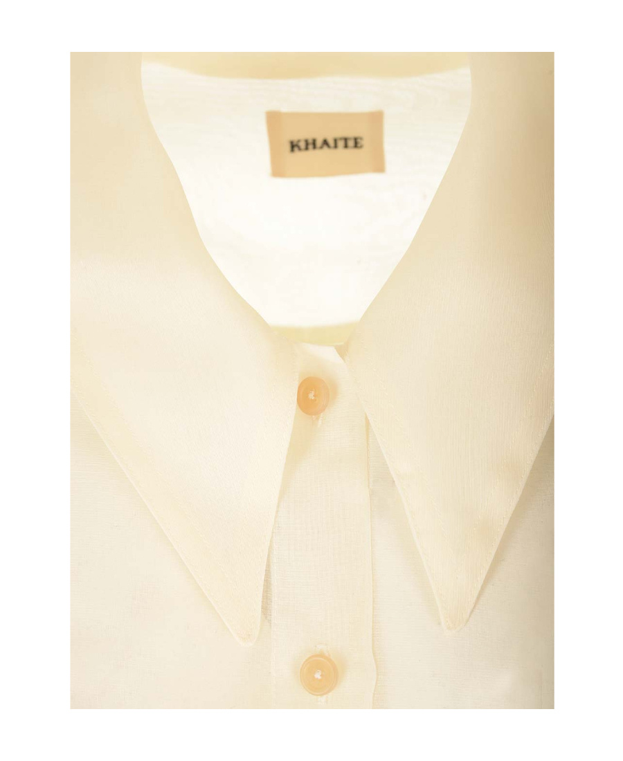 Khaite The Nori Silk Shirt In White