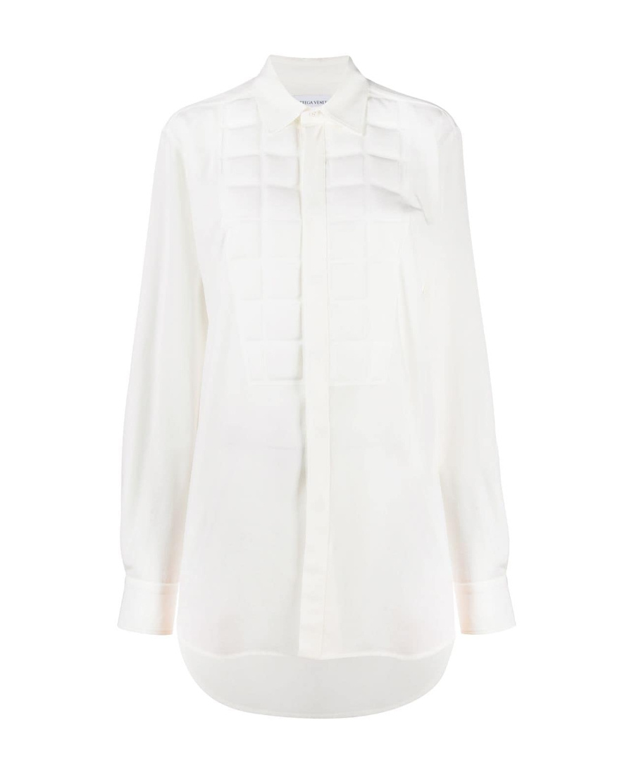 Bottega Veneta Padded-detail Long-line Shirt