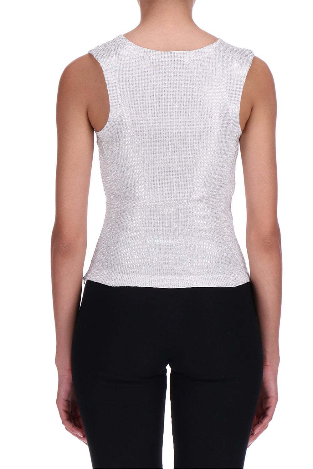 Ermanno Scervino Stud-embellished Cotton Tank Top In Multicolor