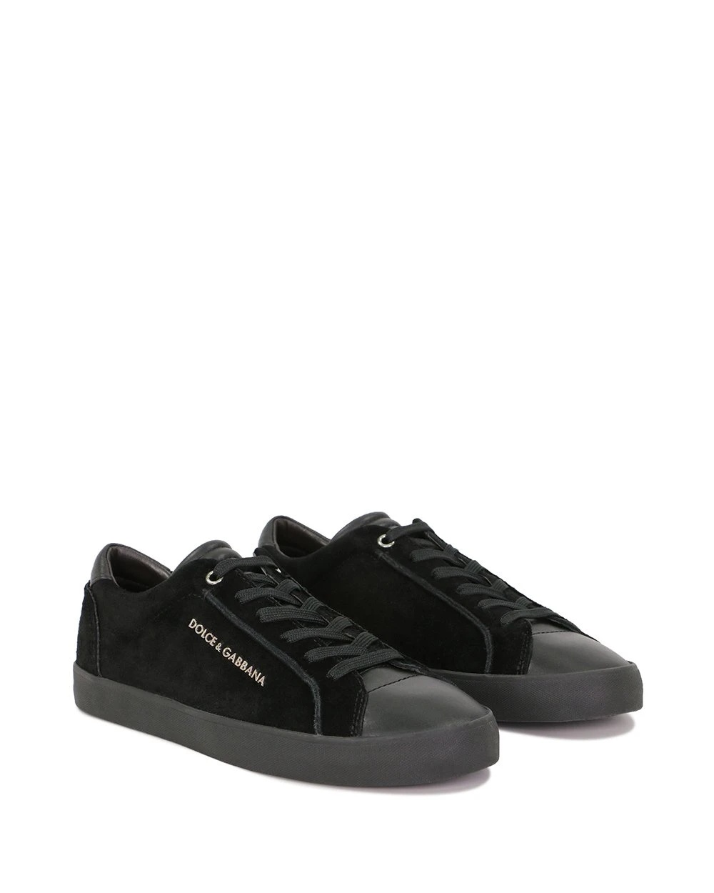 Dolce & Gabbana Strap-up Casual Sneakers In Black