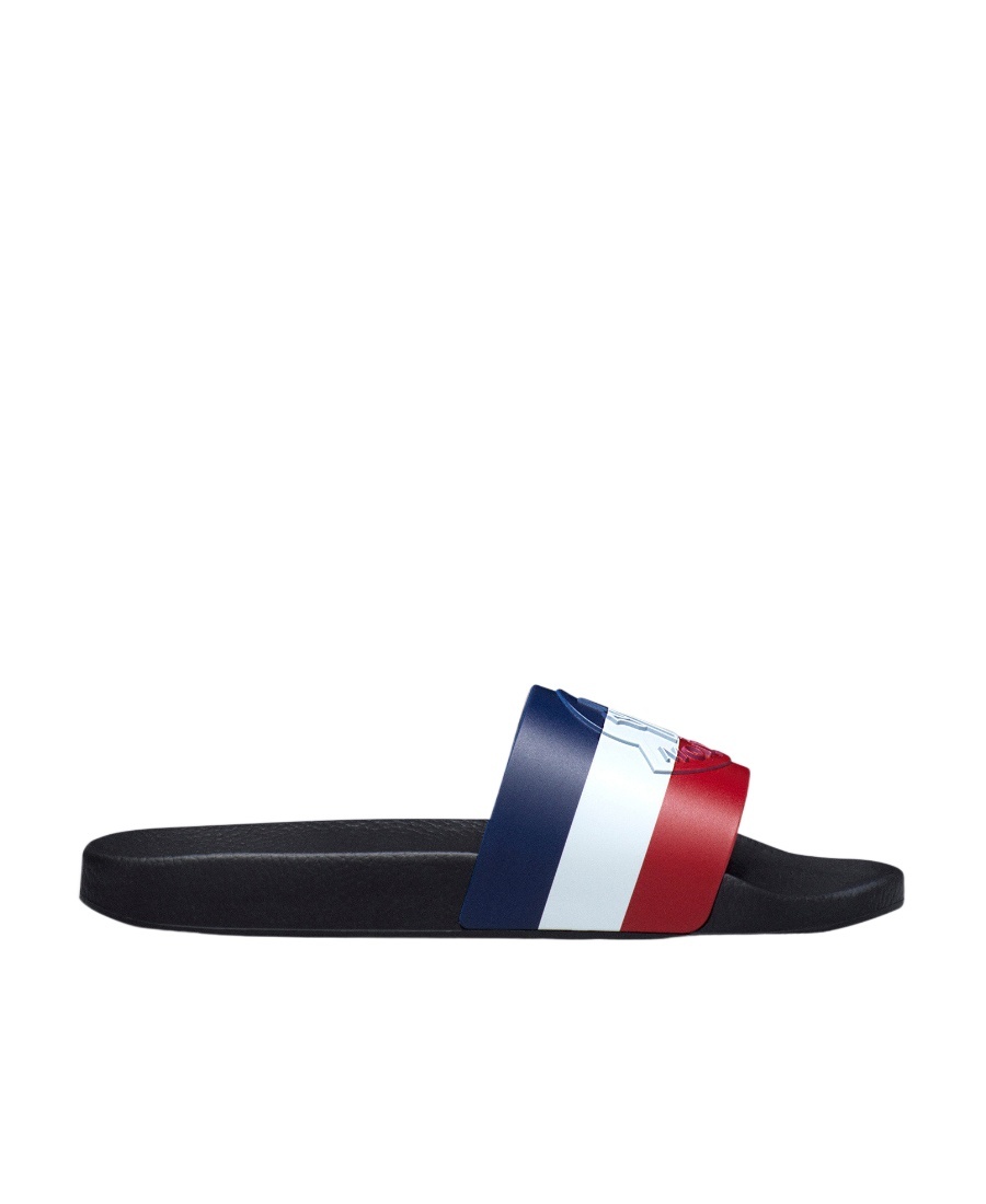 Shop Moncler Basile Slippers In Black