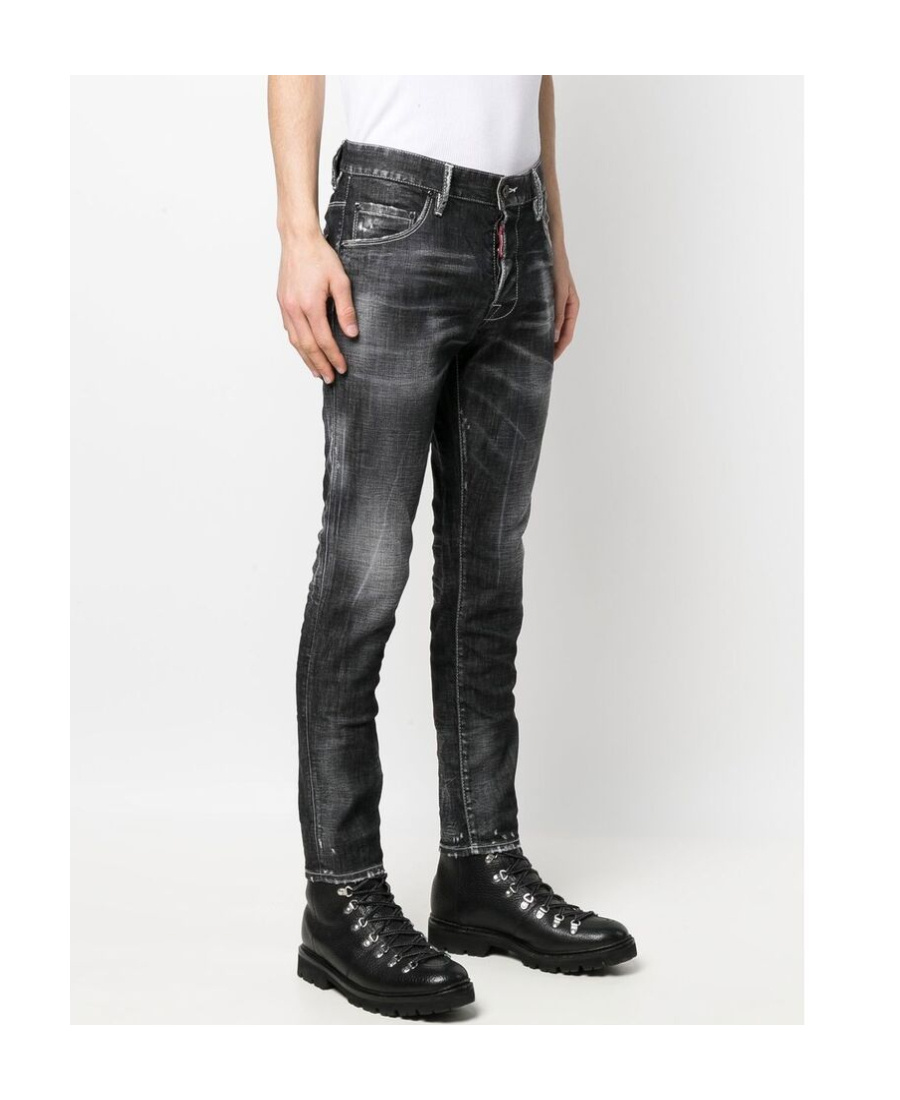 Dsquared2 Slim-fit Straight-leg Jeans In Black